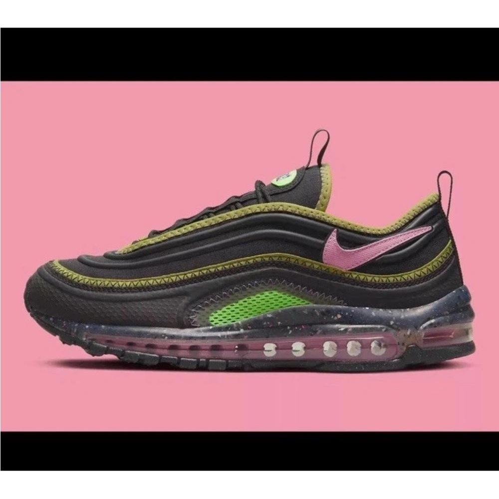 Nike Air Max Terrascape 97 Black Elemental Pink Key Lime DJ5019-004 Mens Size 10